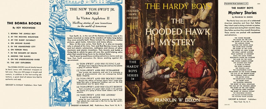 Item #55361 Hardy Boys #34: Hooded Hawk Mystery, The. Franklin W. Dixon.