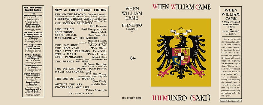 Item #55390 When William Came. H. H. Munro, Saki