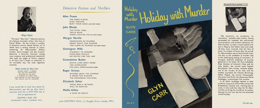 Item #554 Holiday with Murder. Glyn Carr.