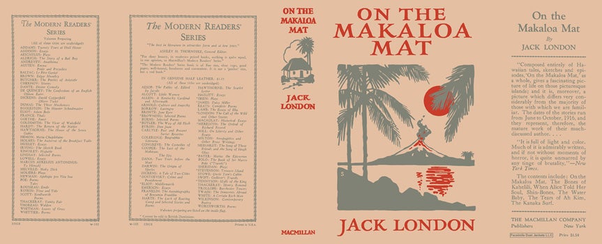 Item #55475 On the Makaloa Mat. Jack London