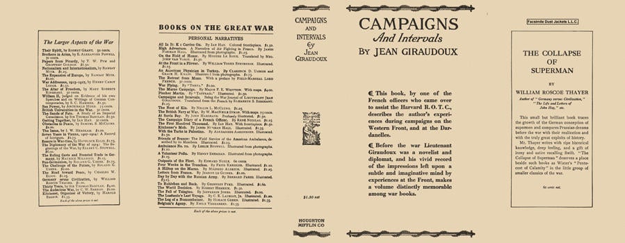 Item #5556 Campaigns and Intervals. Jean Giraudoux