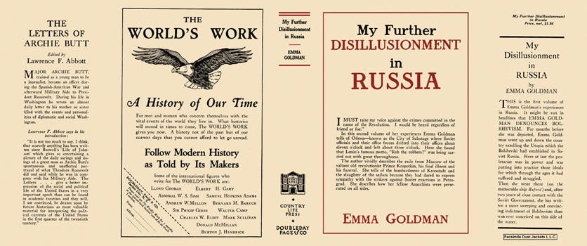 Item #5557 My Further Disillusionment in Russia. Emma Goldman.