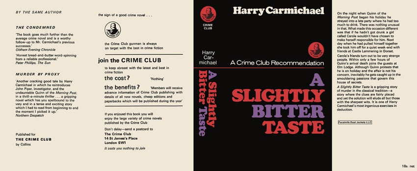 Item #55662 Slightly Bitter Taste, A. Harry Carmichael.
