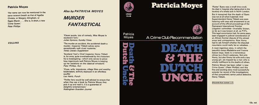 Item #55664 Death and the Dutch Uncle. Patricia Moyes