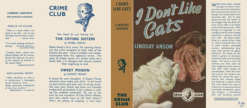 Item #55732 I Don't Like Cats. Lindsay Anson