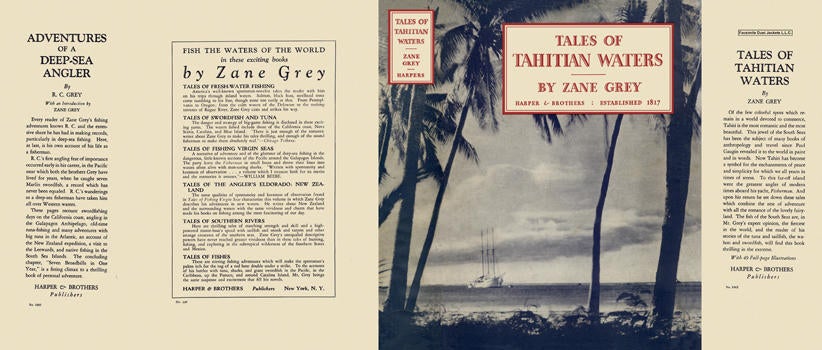 Item #5575 Tales of Tahitian Waters. Zane Grey