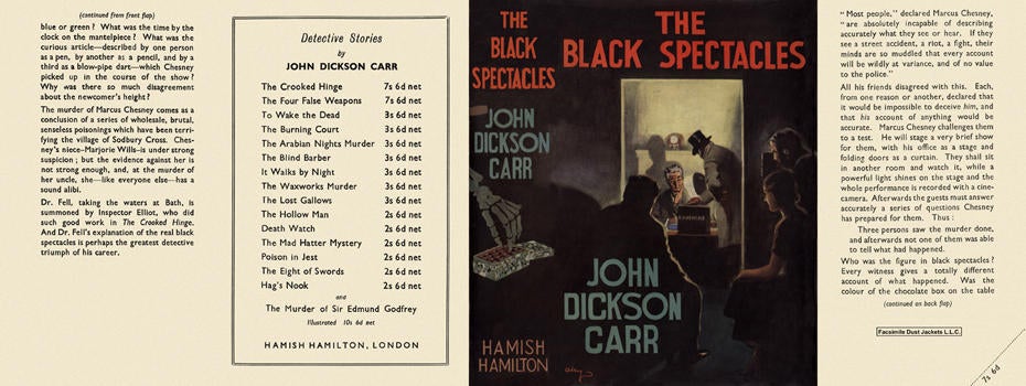 Item #559 Black Spectacles, The. John Dickson Carr