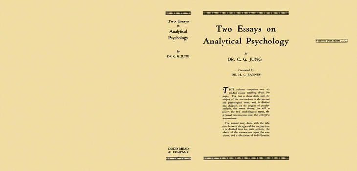 Item #5600 Two Essays on Analytical Psychology. Dr. C. G. Jung