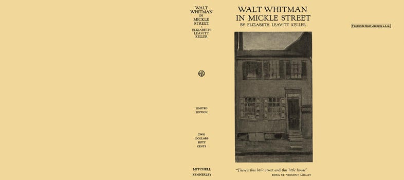 Item #5602 Walt Whitman in Mickle Street. Elizabeth Leavitt Keller.