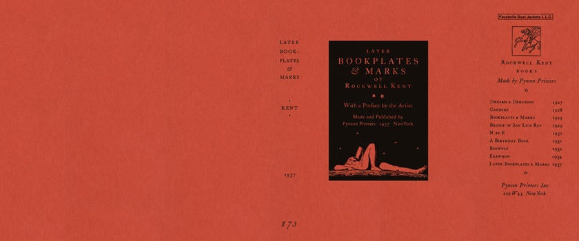 Item #5606 Later Bookplates and Marks of Rockwell Kent 1937. Rockwell Kent