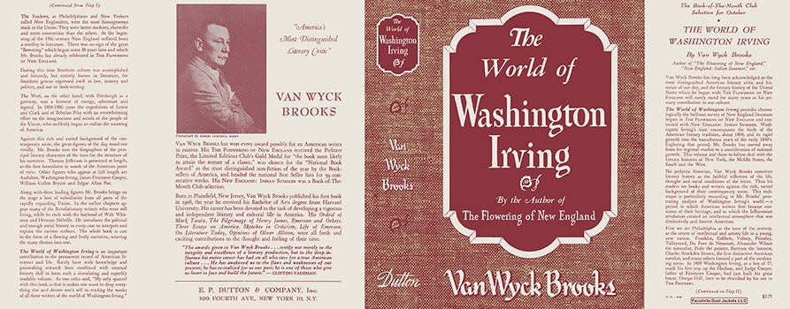 Item #56086 World of Washington Irving, The. Van Wyck Brooks.
