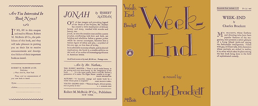 Item #56117 Week-End. Charles Brackett