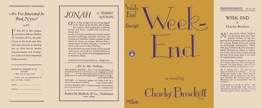 Item #56118 Week-End. Charles Brackett.