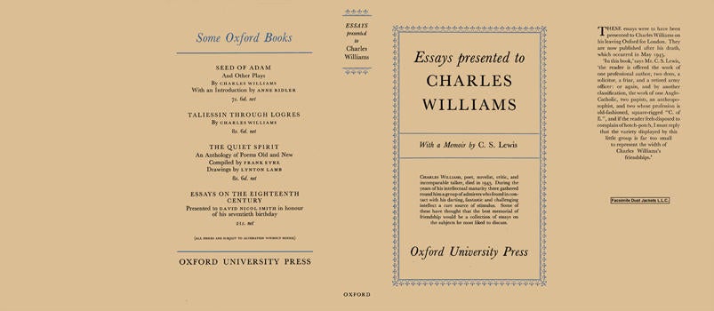 Item #5619 Essays Presented to Charles Williams. C. S. Lewis