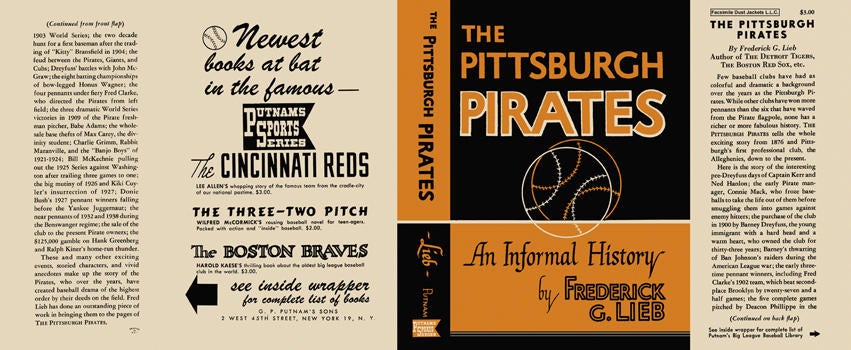 Item #5626 Pittsburgh Pirates, The. Frederick G. Lieb.
