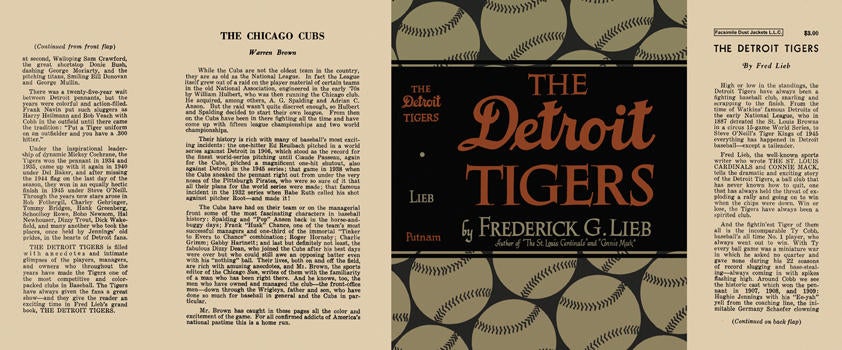 Item #5630 Detroit Tigers, The. Frederick G. Lieb