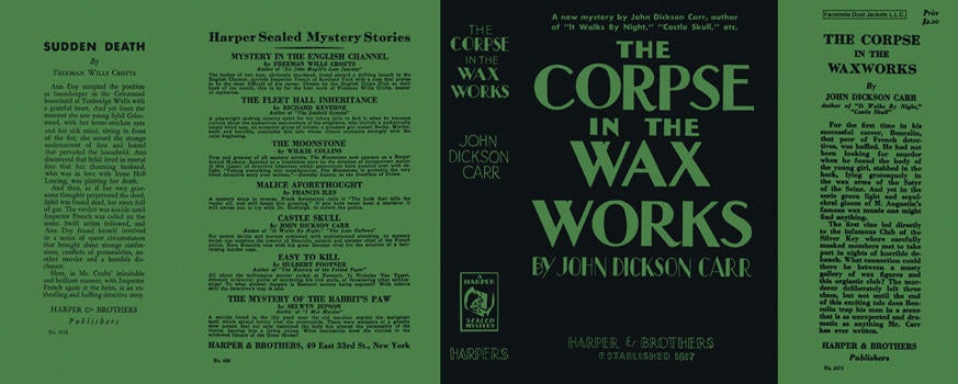 Item #565 Corpse in the Wax Works, The. John Dickson Carr