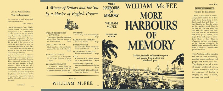 Item #5650 More Harbours of Memory. William McFee.