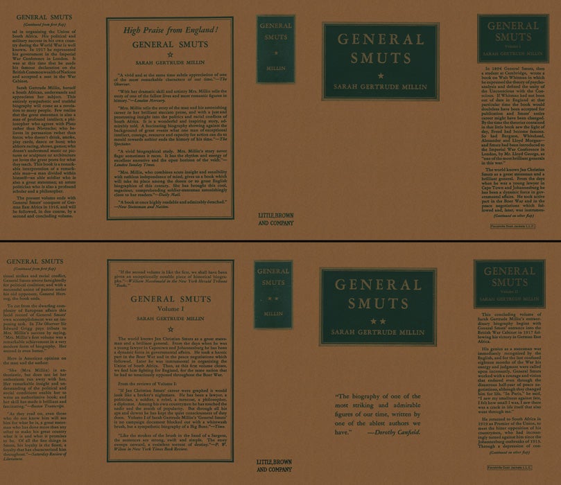 Item #5661 General Smuts (Volumes 1 and 2). Sarah Gertrude Millin