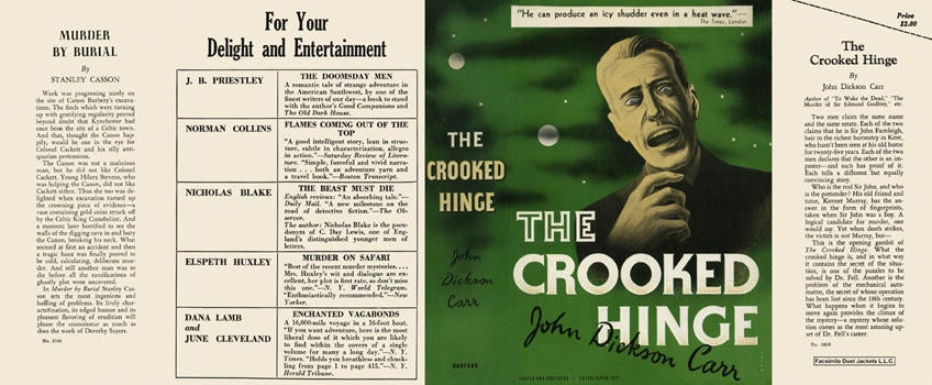 Item #567 Crooked Hinge, The. John Dickson Carr