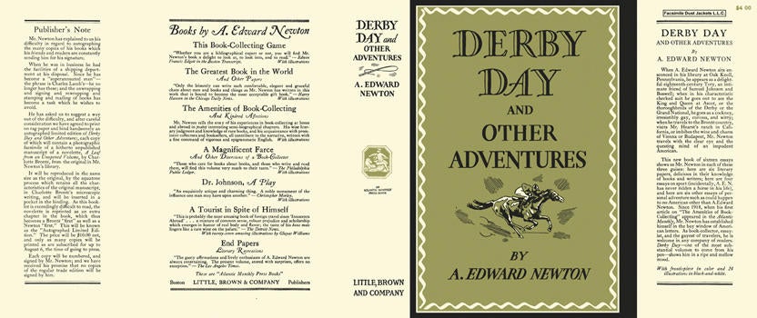 Item #5672 Derby Day and Other Adventures. A. Edward Newton