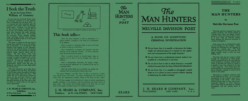 Item #5679 Man Hunters, The. Melville Davisson Post
