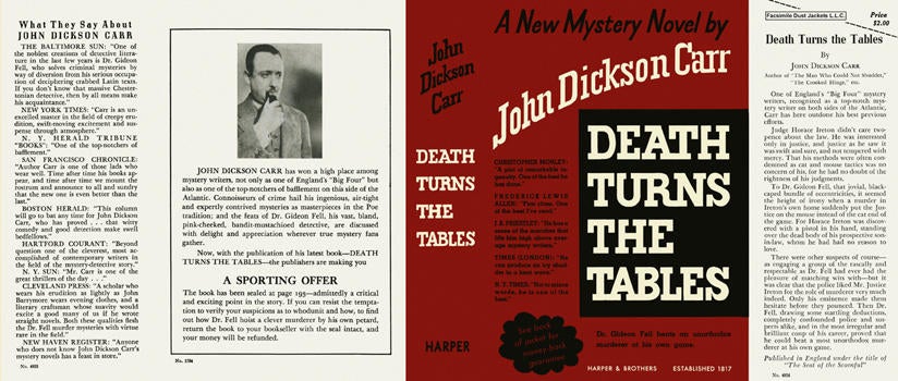 Item #568 Death Turns the Tables. John Dickson Carr
