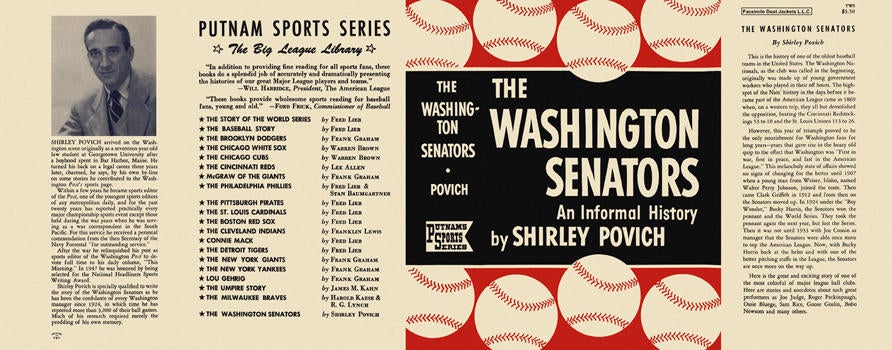Item #5681 Washington Senators, The. Shirley Povich