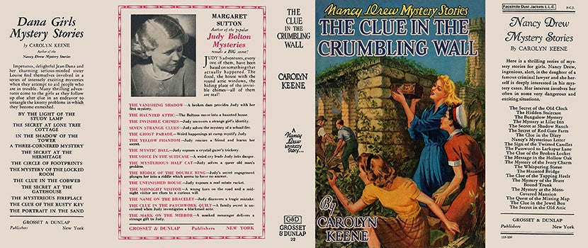 Item #56853 Nancy Drew #22: Clue in the Crumbling Wall, The. Carolyn Keene.