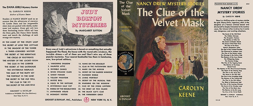 Item #56860 Nancy Drew #30: Clue of the Velvet Mask, The. Carolyn Keene.