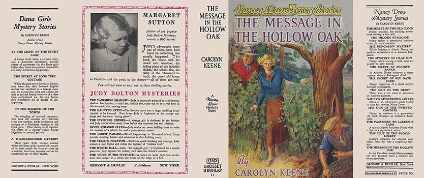 Item #56865 Nancy Drew #12: Message in the Hollow Oak, The. Carolyn Keene.