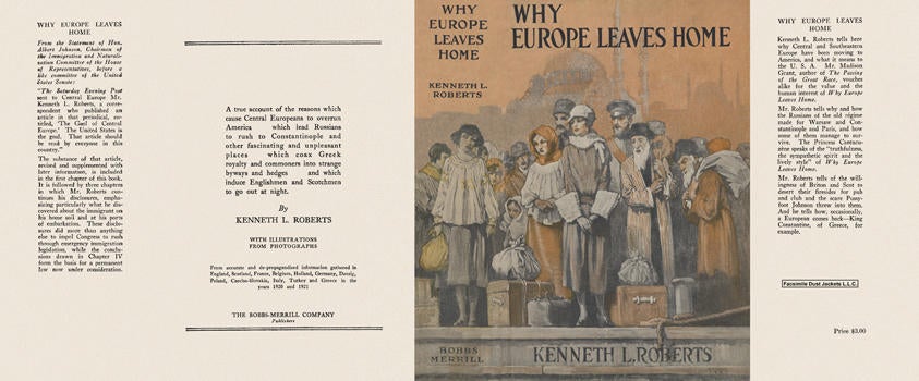 Item #5689 Why Europe Leaves Home. Kenneth L. Roberts.