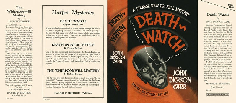 Item #569 Death Watch. John Dickson Carr