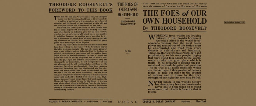 Item #5692 Foes of Our Own Household, The. Theodore Roosevelt.