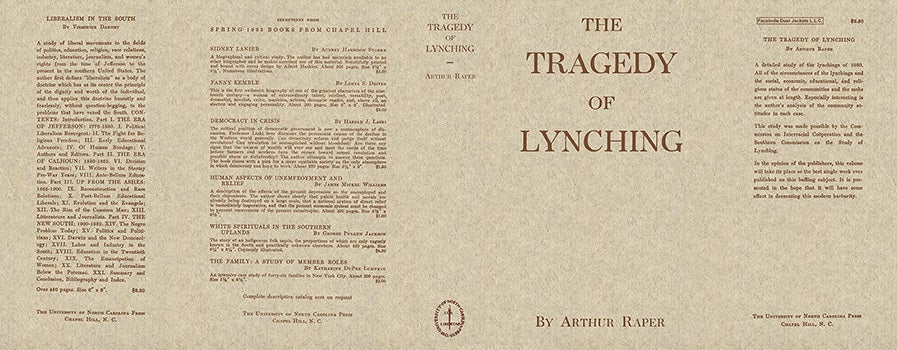 Arthur Raper Tragedy of Lynching, The | Arthur Raper