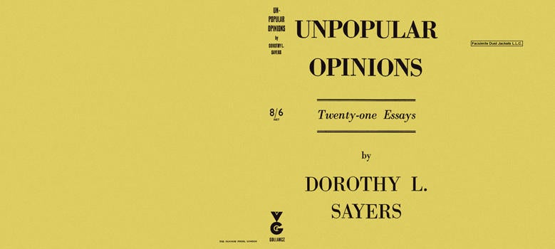 Item #5704 Unpopular Opinions. Dorothy L. Sayers