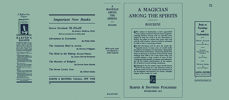 Item #57106 Magician Among the Spirits, A. Houdini