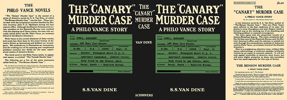 Item #57120 "Canary" Murder Case, The. S. S. Van Dine.