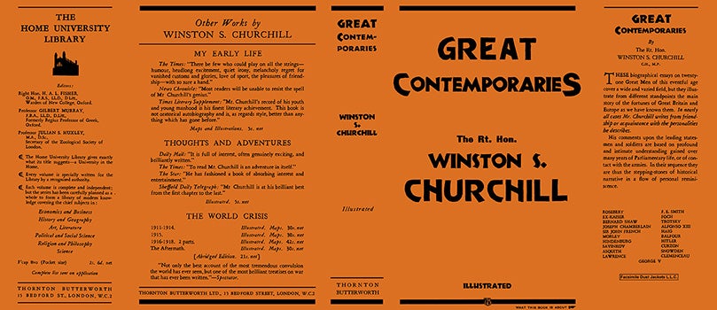 Item #57131 Great Contemporaries. Winston S. Churchill