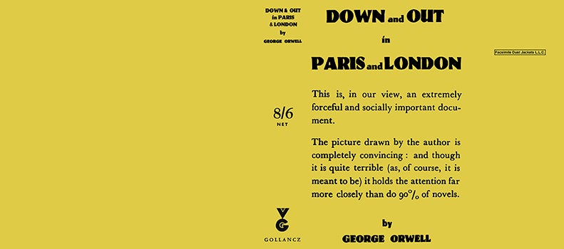 Item #57183 Down and Out in Paris and London. George Orwell