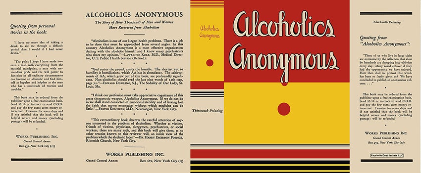 Item #57222 Alcoholics Anonymous. Bill Wilson