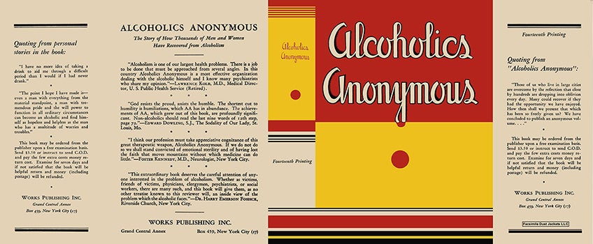 Item #57223 Alcoholics Anonymous. Bill Wilson