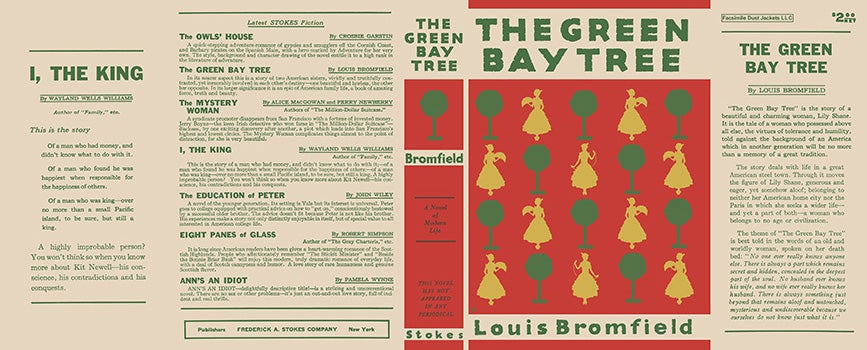Item #57229 Green Bay Tree, The. Louis Bromfield