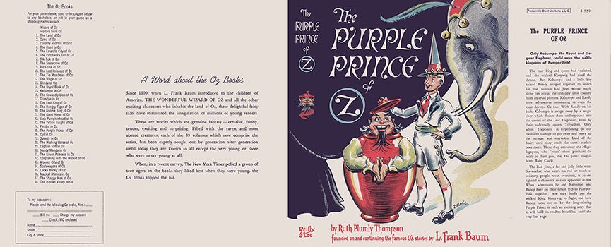 Item #57261 Purple Prince of Oz, The. Ruth Plumly Thompson, Dick Martin