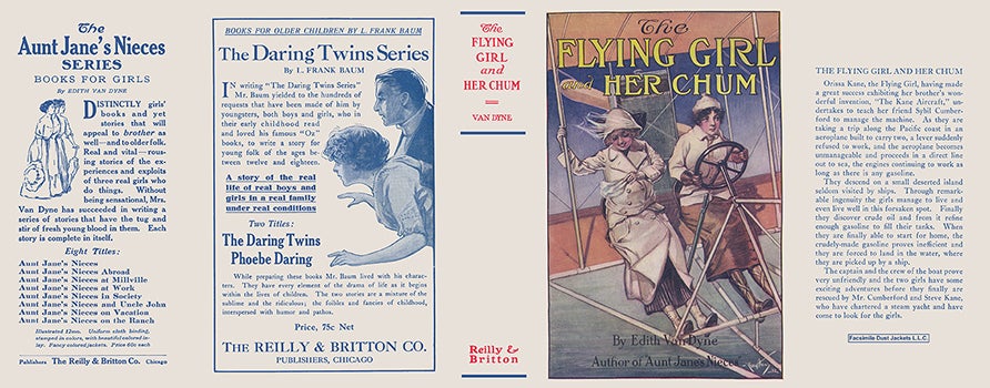 Item #57297 Flying Girl and Her Chum, The. Edith Van Dyne, L. Frank Baum