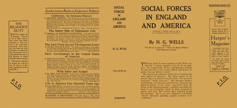 Item #5730 Social Forces in England and America. H. G. Wells.