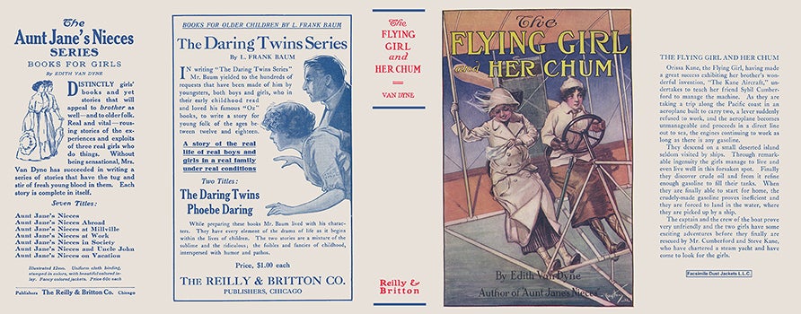 Item #57355 Flying Girl and Her Chum, The. Edith Van Dyne, L. Frank Baum