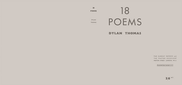 Item #57467 18 Poems. Dylan Thomas