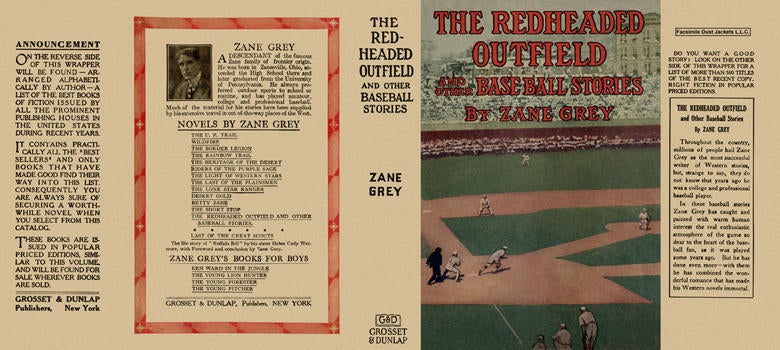 Item #5750 Redheaded Outfield and Other Baseball Stories, The. Zane Grey