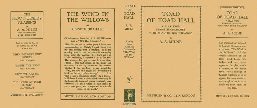 Item #5769 Toad of Toad Hall. A. A. Milne.